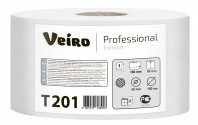 Туалетная бумага 1сл., Veiro Professional Comfort, белая,D160мм.,без перф., 12рул.х200 T201